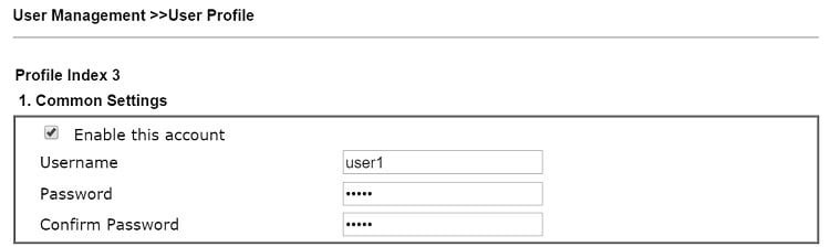 a screenshot of DrayOS User Profile settings